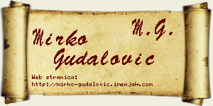 Mirko Gudalović vizit kartica